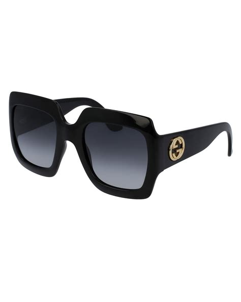 black gucci star square sunglasses|Gucci oversized black square eyeglasses.